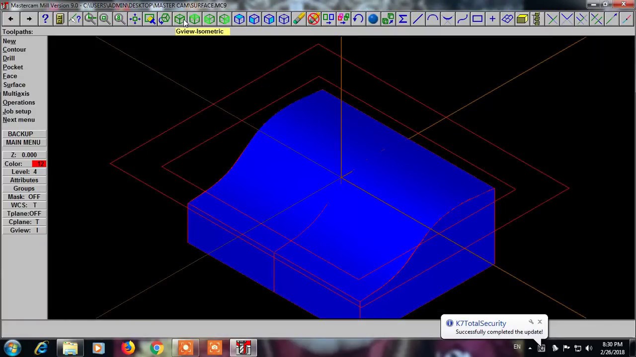 HOW TO MAKE SURFACE PARALLEL TOOL PATH IN MASTER CAM