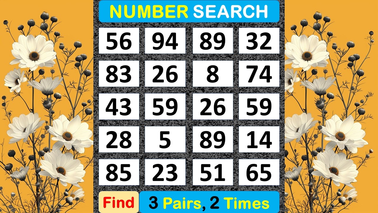 Number Search: How Cool Is Your Brain? #braingame #memory #puzzle #quiz #mindset #games  -#426