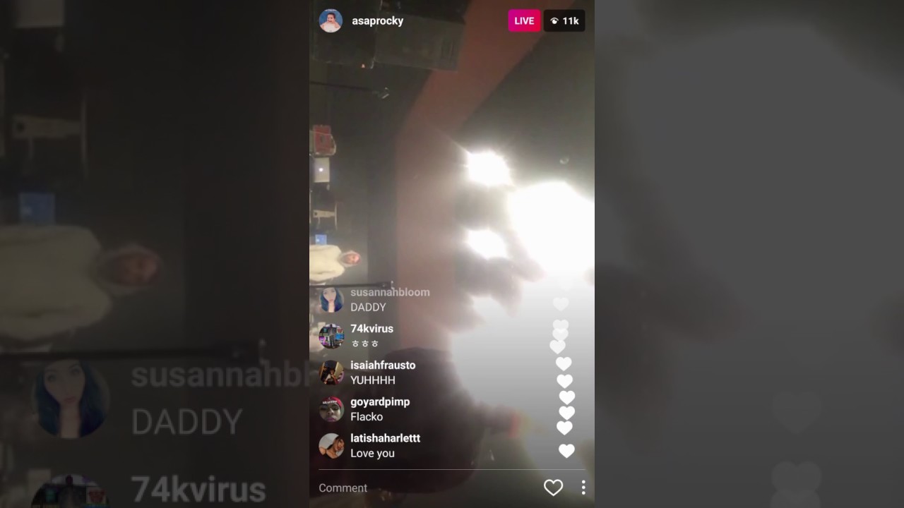 ASAP Rocky rehearsing a song on Instagram Live