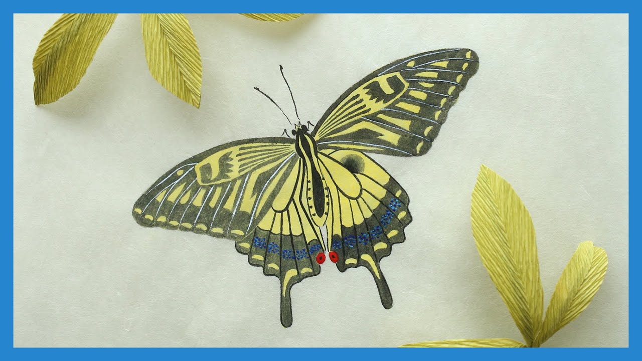 복을 불러오는 민화 채색화 | 쉽게 그려보는 남계우의 호랑나비 | 채색과 바림 | Korean folk painting for beginner | Butterfly tutorial