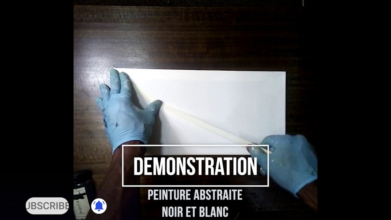 Demonstration Peinture Abstraite Noir et Blanc