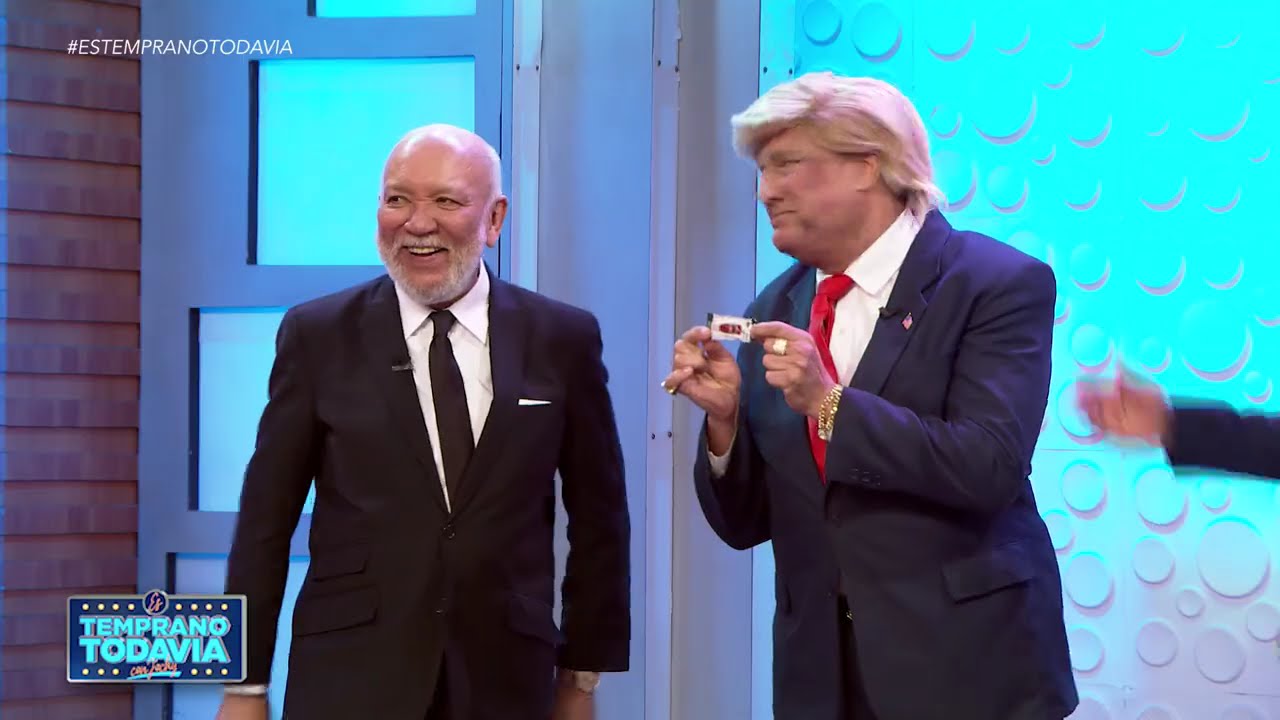 Donald trump le hace una visita a Jochy Santos en Es Temprano Todavia