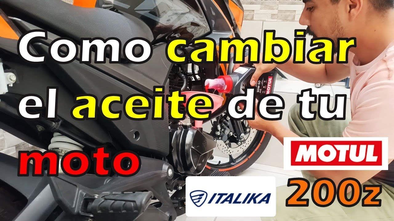 Cambiando ACEITE A MI MOTO fácil y rápido | Italika 200Z