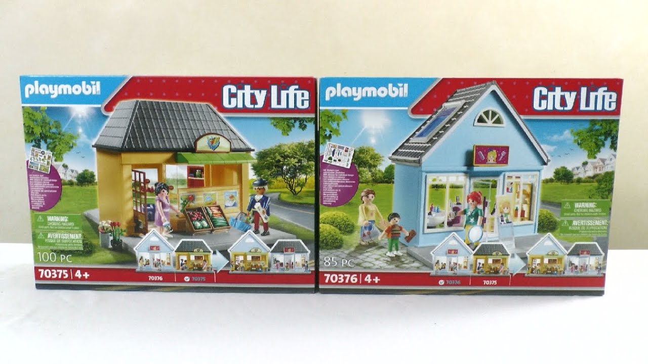 Unboxing Playmobil : Ma petite ville (2020) – 70375, 70376