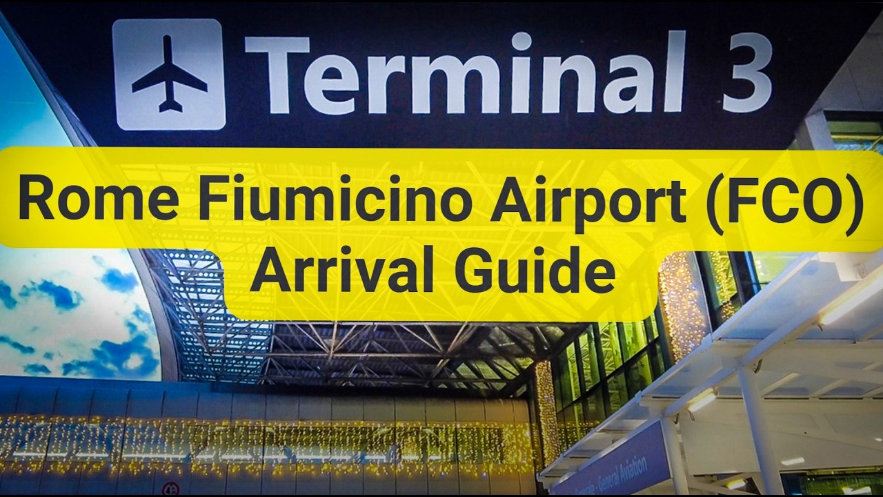 Rome Fiumicino Airport (FCO) Arrival 🇮🇹 (T1 to T3 Walkthrough, Taxi, Bus & Luggage Storage)