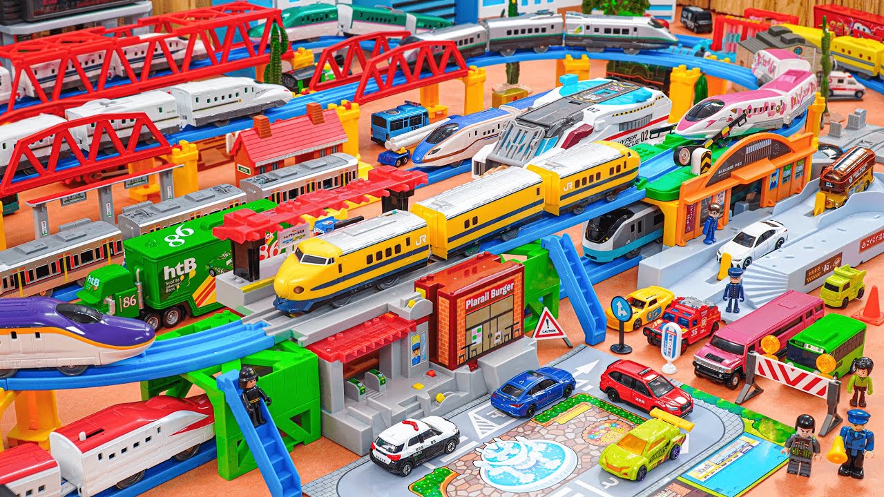 Plarail Shinkansen ☆ Construction Takara Tomy 4 Way Subway Control Station & Pedestrian Overpass 🚇