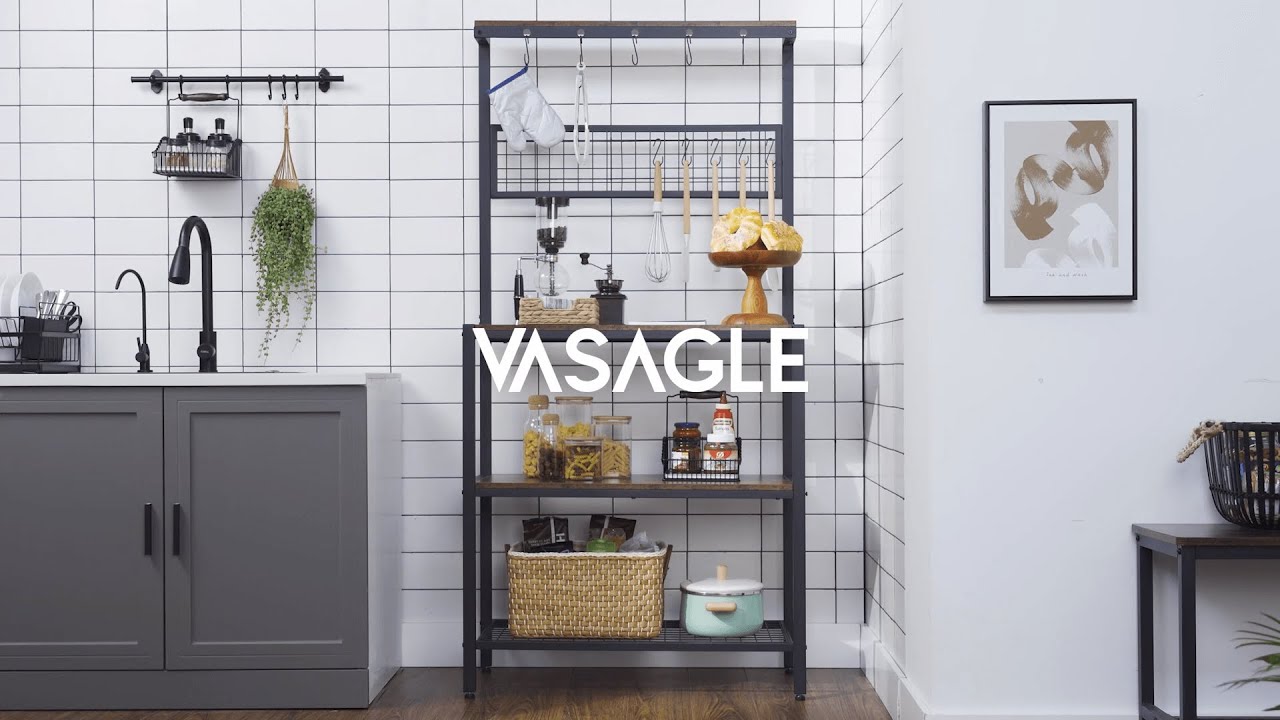 Industrial Design Baker's Rack for Kitchen, Home Furniture, Home Improvement - VASAGLE - UKKS17BX