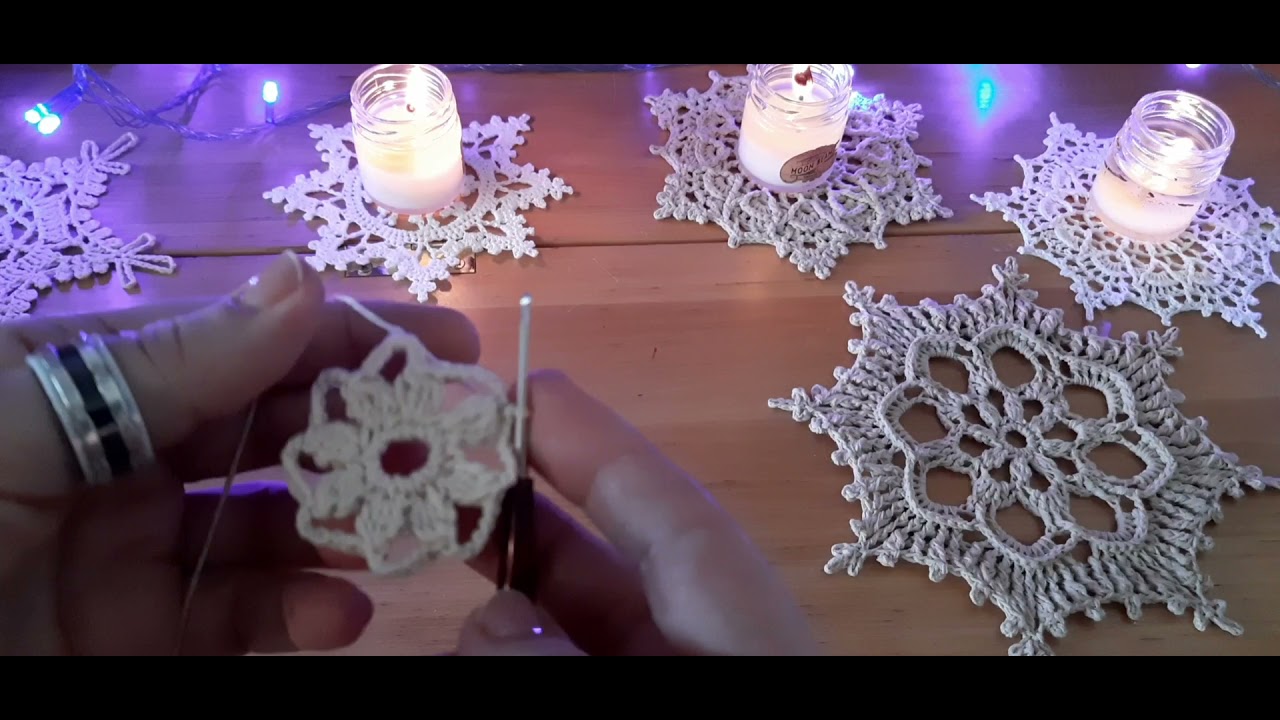 Мк снежинка крючком.@АннаДьяченко-ч1ы.  Crochet snowflake.
