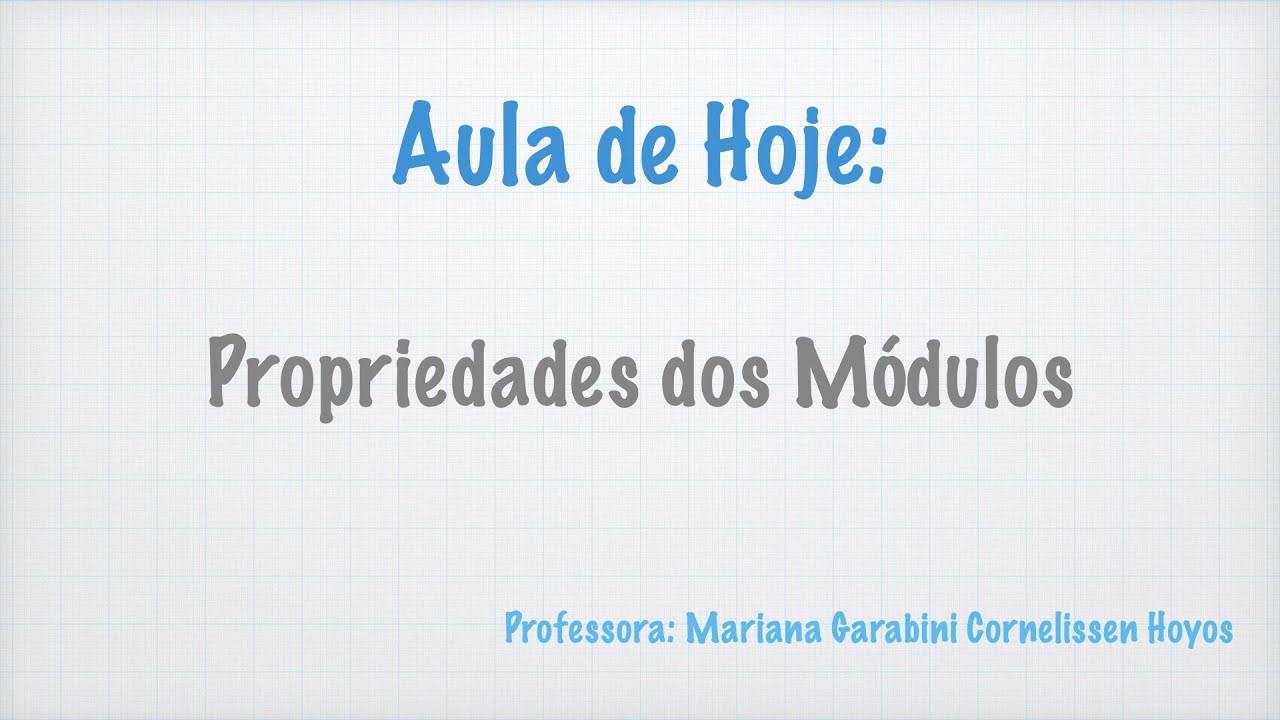 Propriedades dos Módulos
