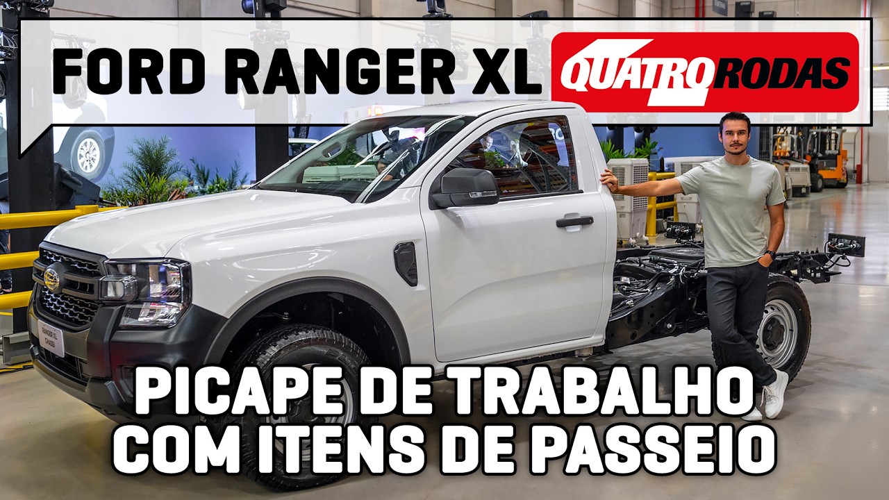 Ford Ranger XL vai de CHASSI a CABINE DUPLA e é mais completa do que parece