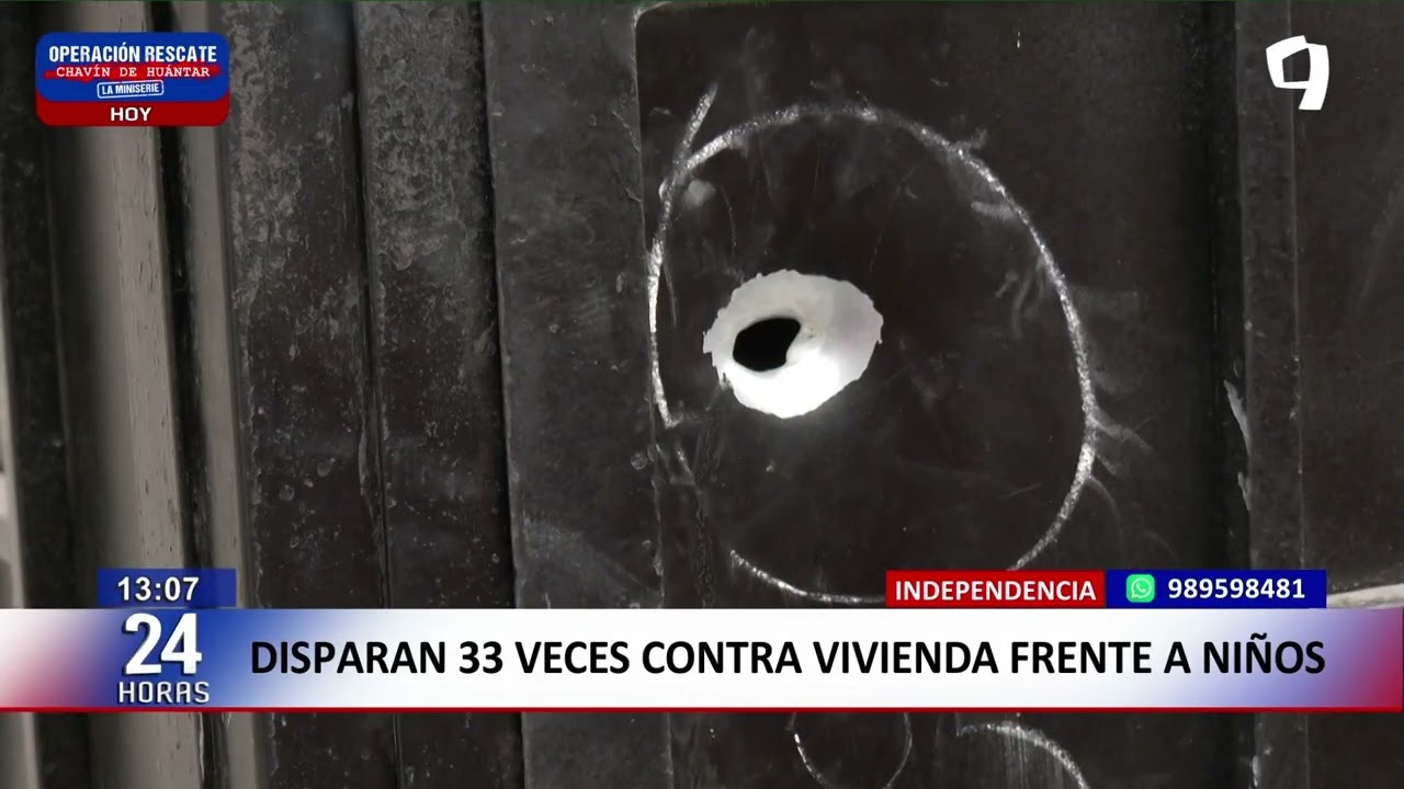 Delincuentes disparan más de 30 veces contra vivienda en Independencia