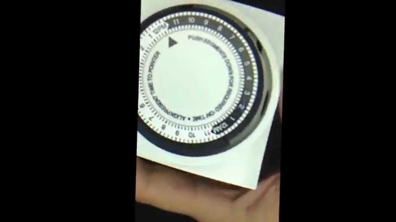 Setting Timer for 12-1 Lighting Schedule for Vegetative Growth