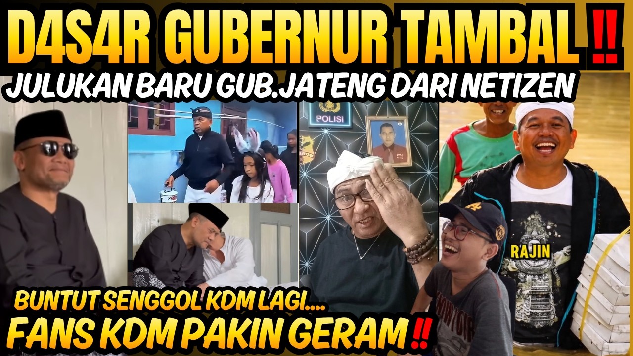 Masih suka nyenggol DEDI MULYADI, Netizen beri Julukan Baru Gubernur Jateng 