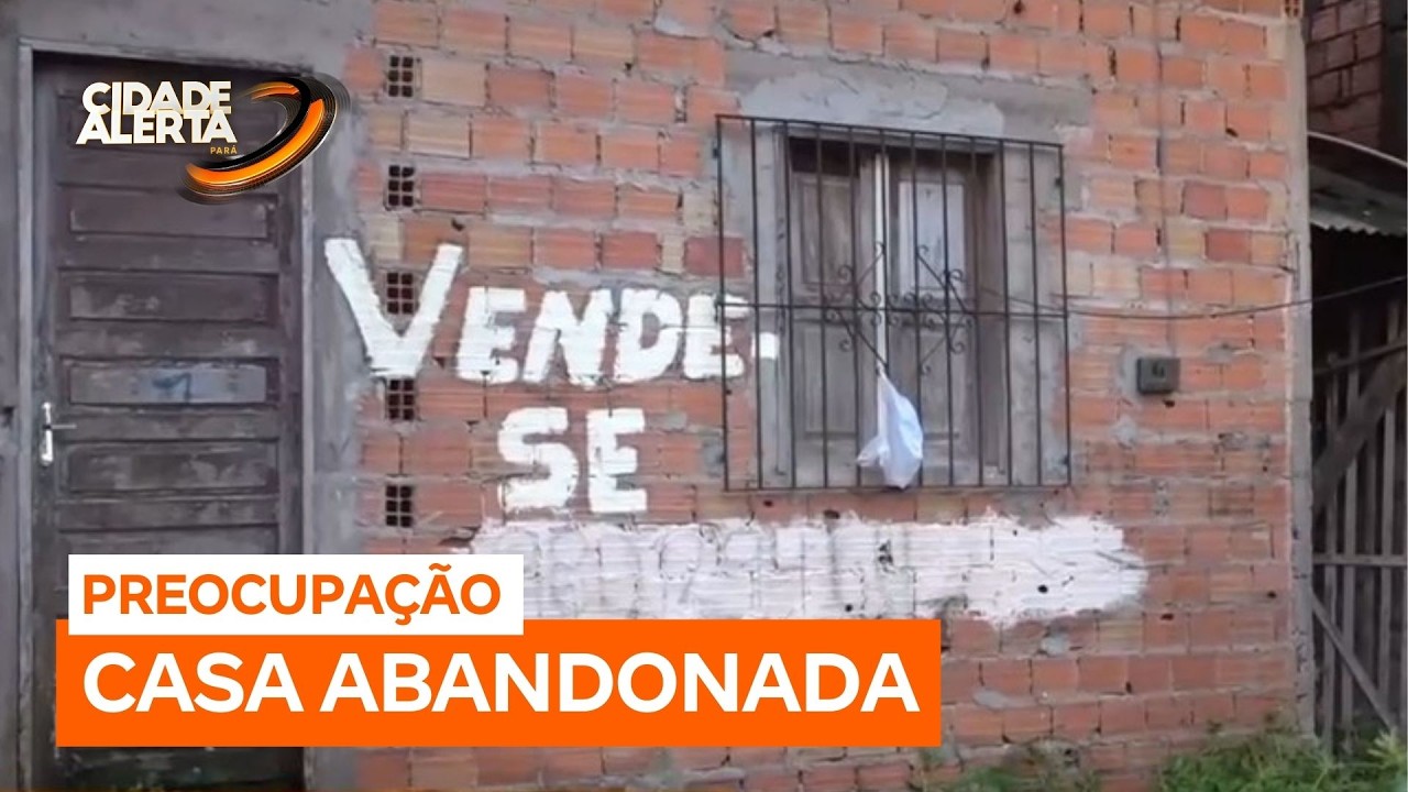 Casa abandonada preocupa moradores no bairro Icuí Guajará, em Ananindeua (PA)