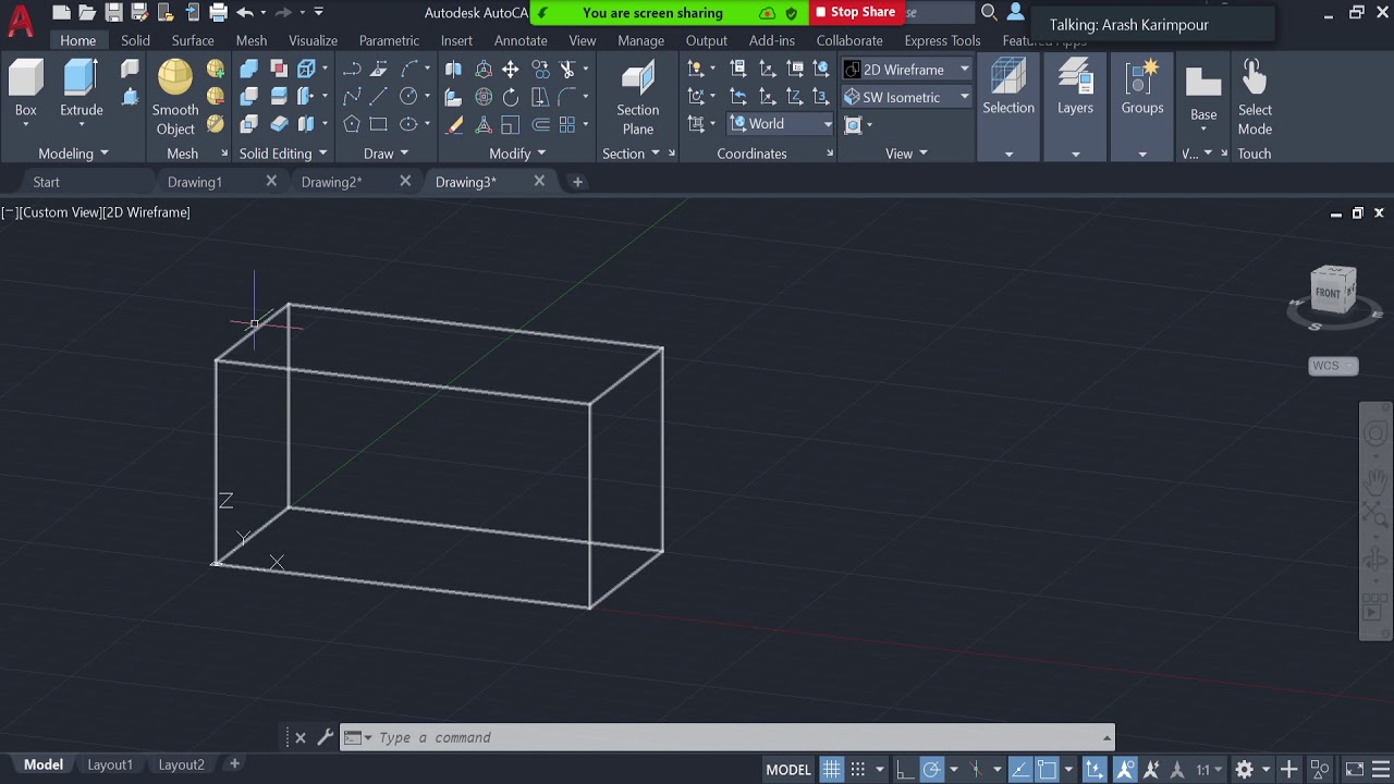 53: Dynamic UCS (AutoCAD Tutorial)