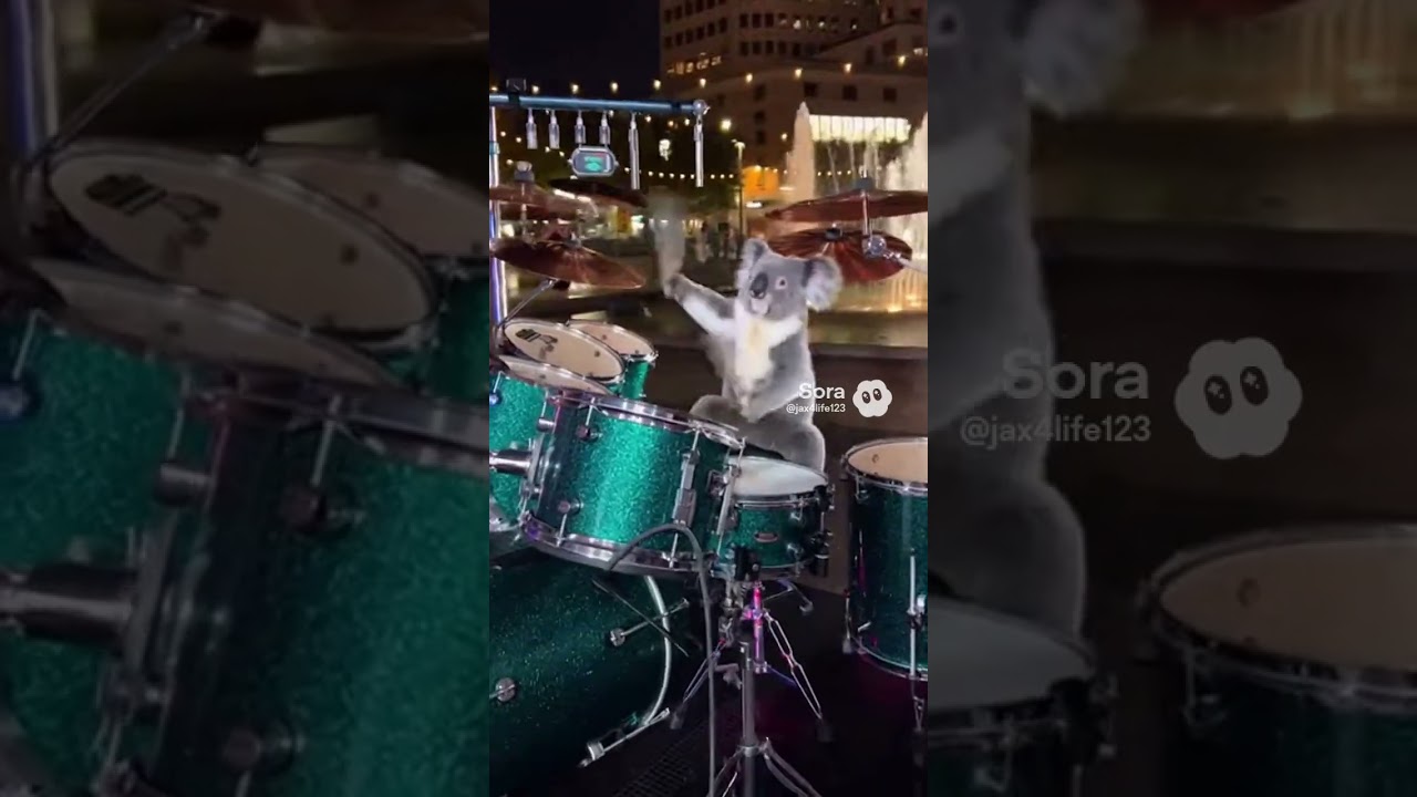 When you give a koala a drum set