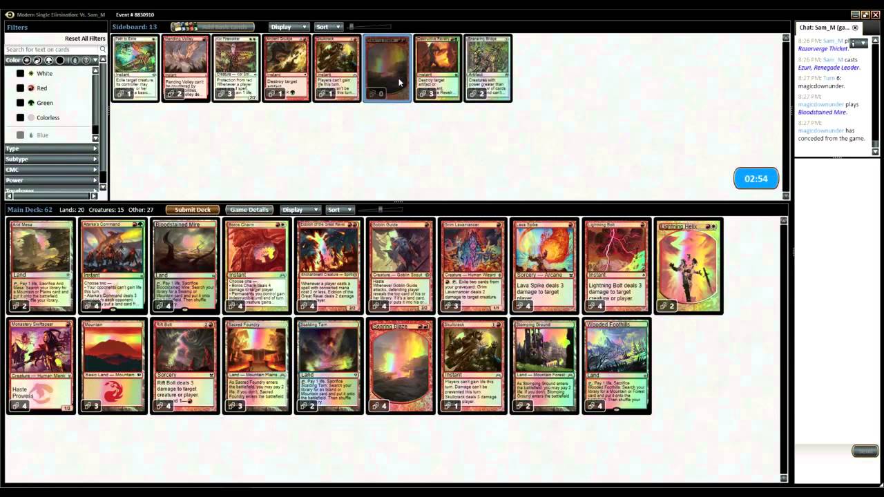 G3 Elves vs Naya Burn Modern SE 8830910
