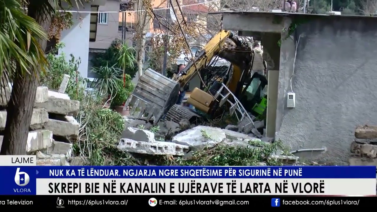 Skrepi bie në kanalin e ujërave të larta në Vlorë. Ngjarja ngre shqetësime për sigurinë në punë