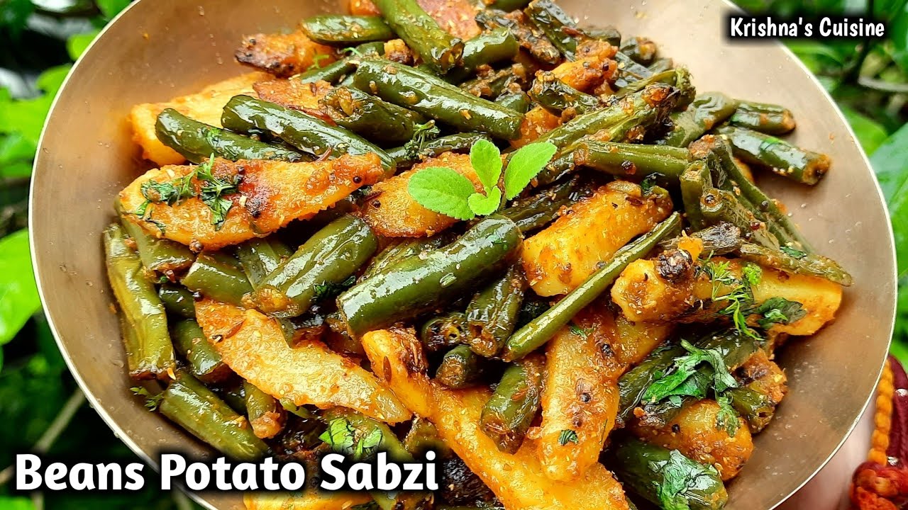 Сабзи из фасоли и картофеля || Рецепт сабзи из фасоли и алу || Прасад ИСККОН || Кухня Кришны #bea...