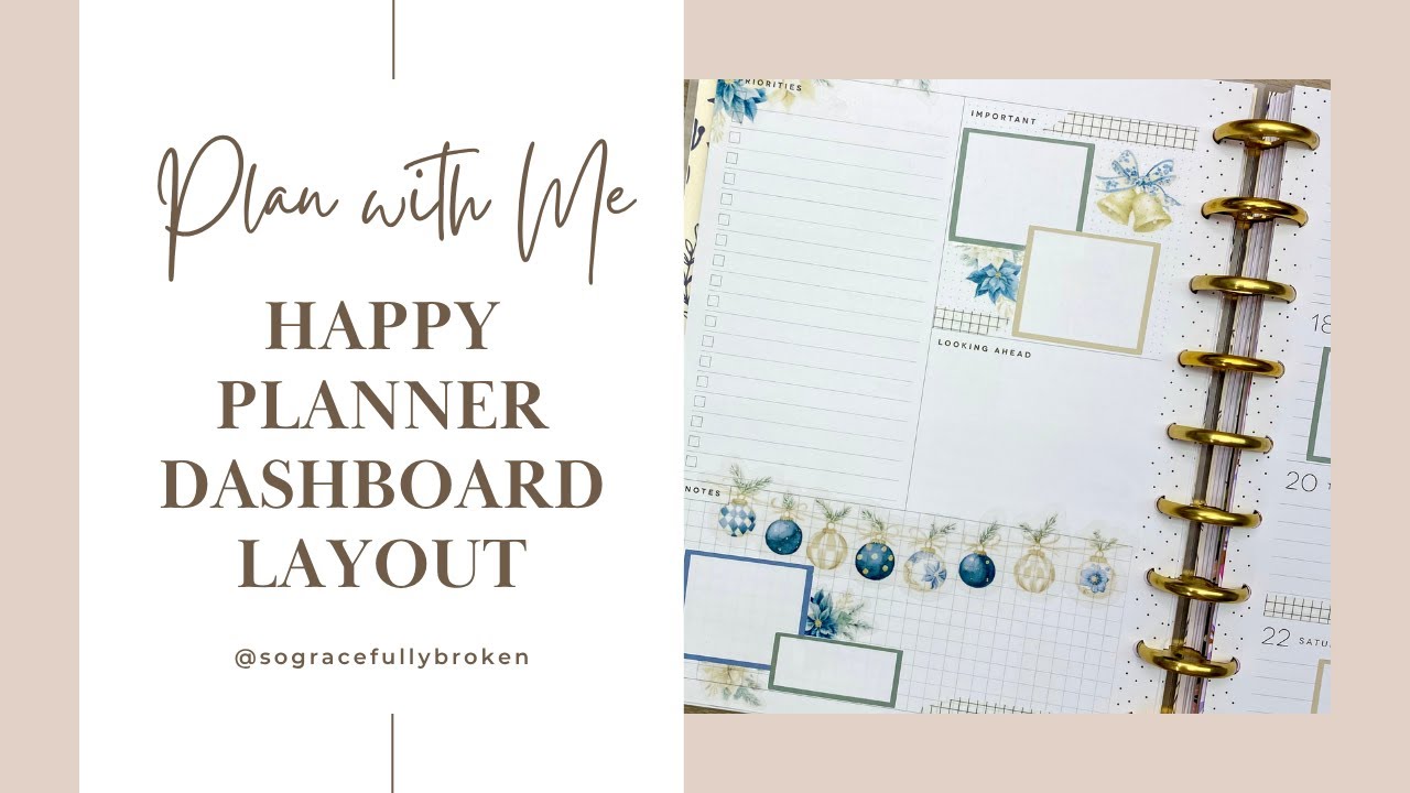 Планируйте вместе со мной! | Классический макет панели управления Happy Planner
