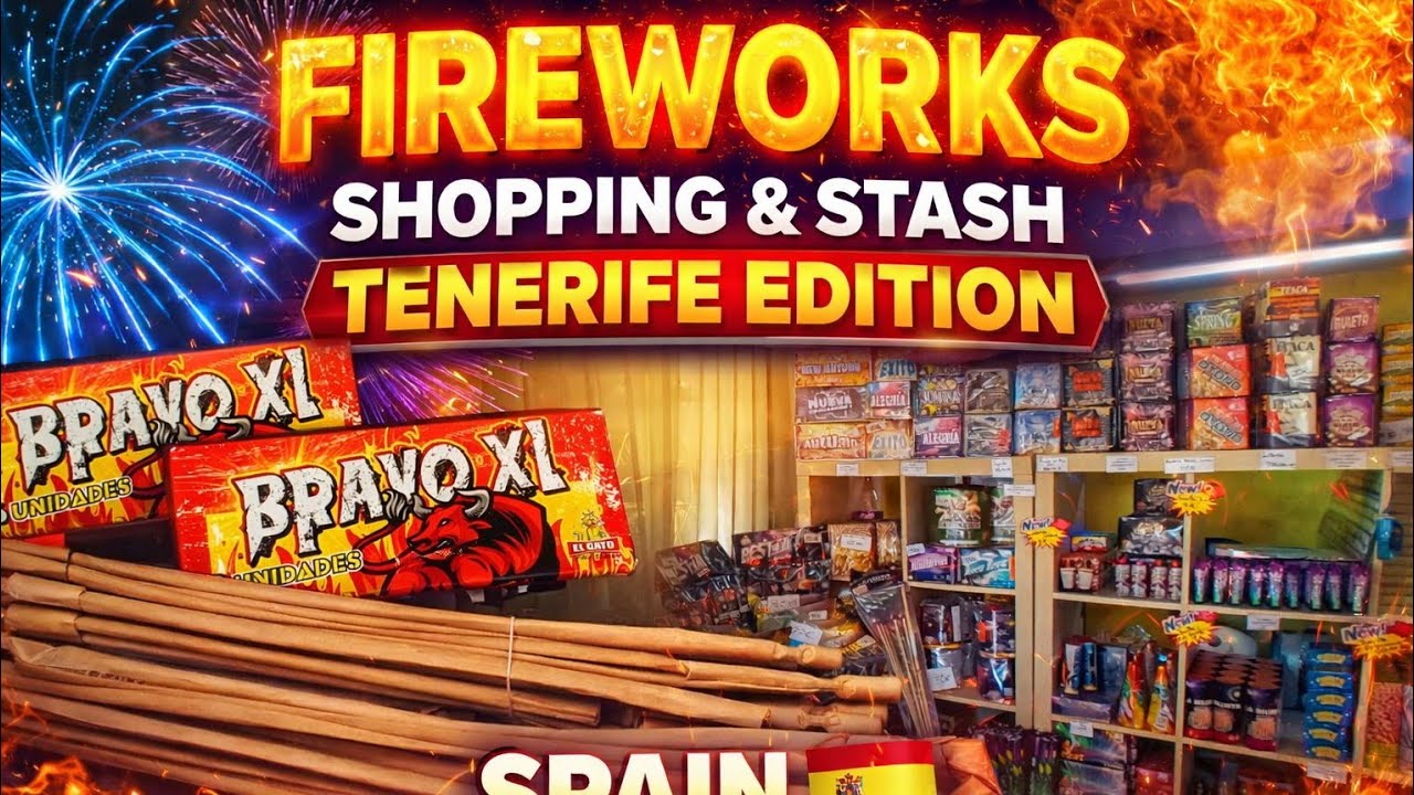 Fireworks stash new years eve  NYE tenerife edition 2025/2026 🇪🇸 #fireworks #silvester #feuerwerk 