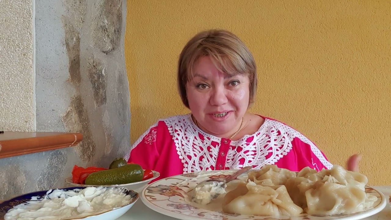МУКБАНГ 🍽 МАНТЫ ПРОСТО НЕ ОТОРВАТЬСЯ MUKBANG 🍴manti with minced chicken. food bomb tells even better