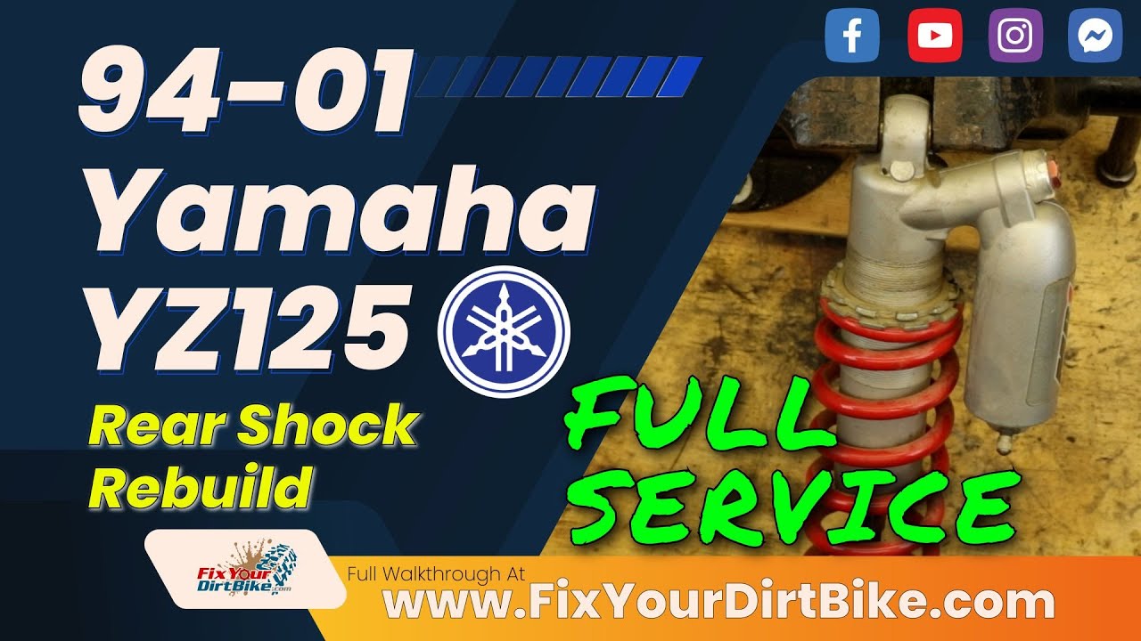 94-01 Yamaha YZ125 Rear Shock Rebuild - REAL TIME | #Yamaha #yz125 #dirtbike