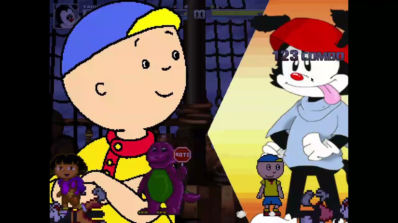 MUGEN 3v3 | Yakko/Wakko/Dot vs Barney/Caillou/Dora