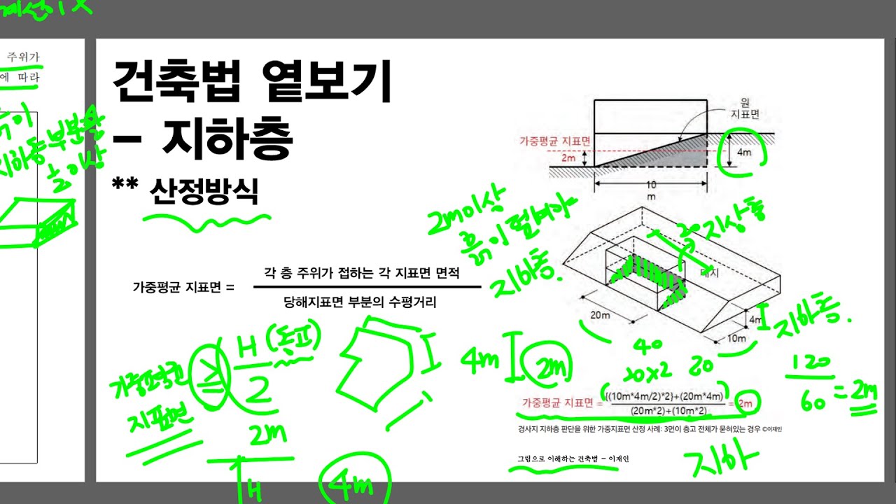 건축법 체크하기 - 지하층 산정하는 법