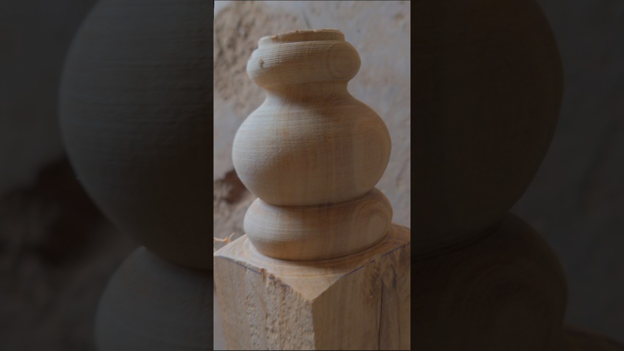 Satisfying Wood Turning: Making Bed Legs 🛠️ #handmade