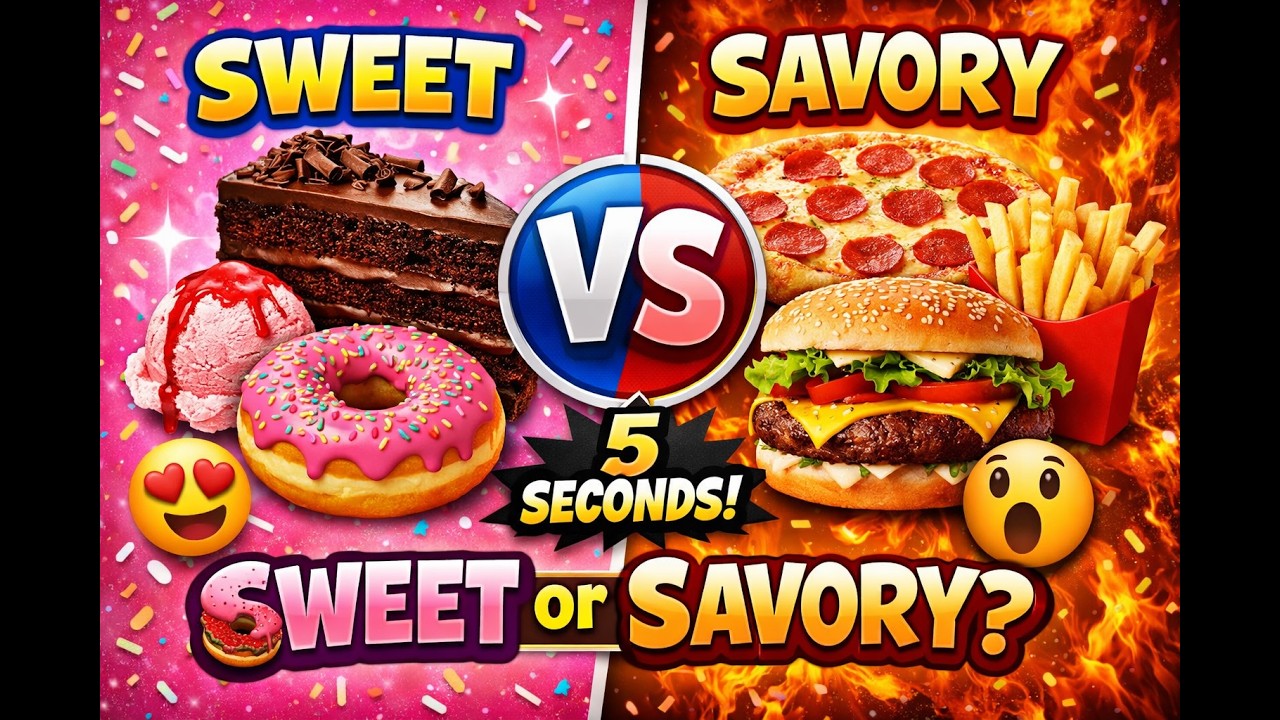 Sweet or Savory? 🍩🍕 The Ultimate Food Preference Challenge!