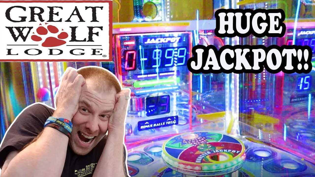Great Wolf Lodge Arcade! MONSTER JACKPOT hunting on Monster Drop EXTREME! TeamCC
