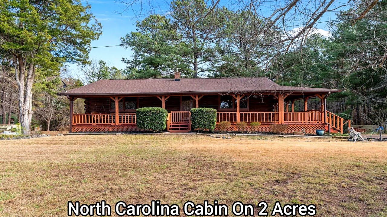 North Carolina House on 2 Acres | Log Cabin Charm & Privacy | NC Real Estate | Aspen Mansions