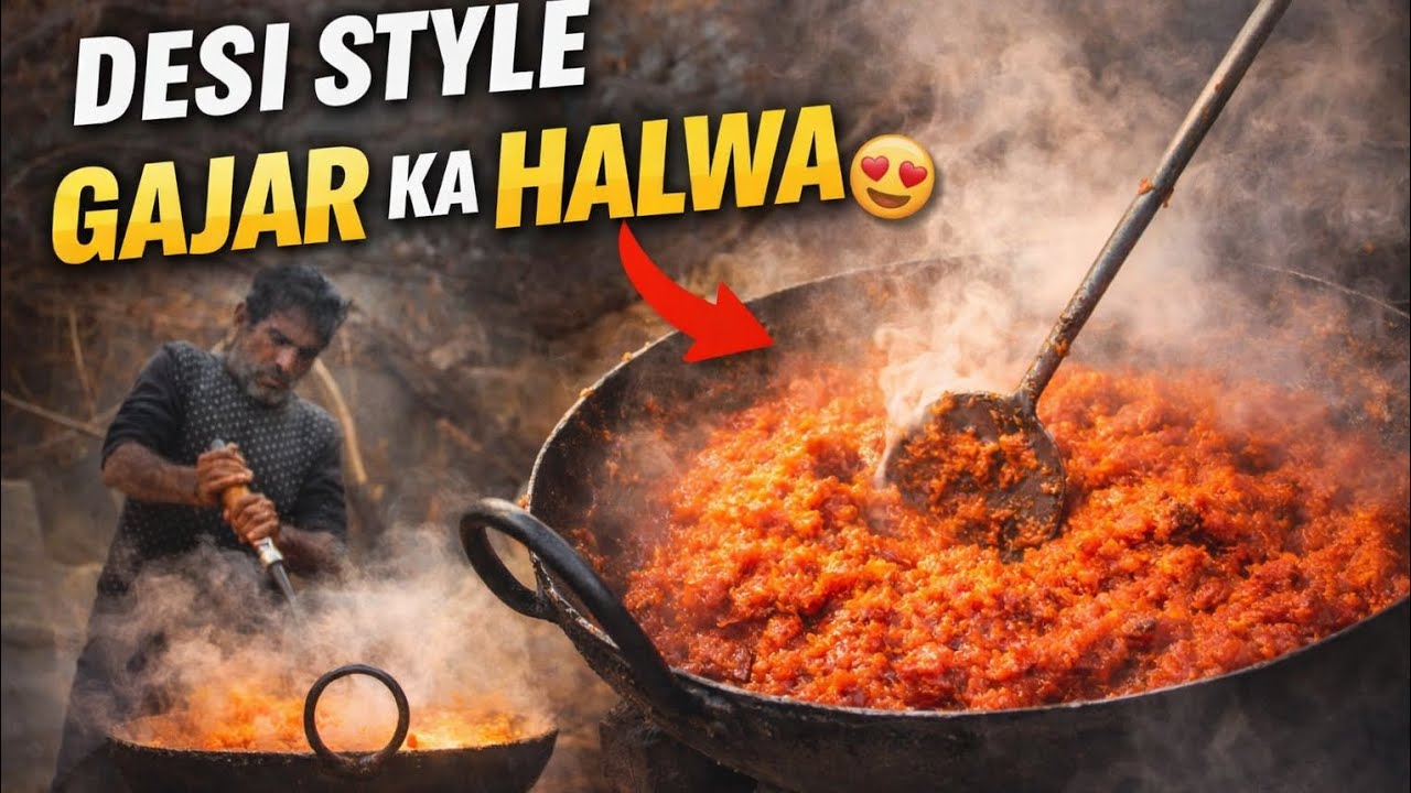 देसी तरीके से बनाया गाजर का हलवा | बिल्कुल परफेक्ट स्वाद😋😊