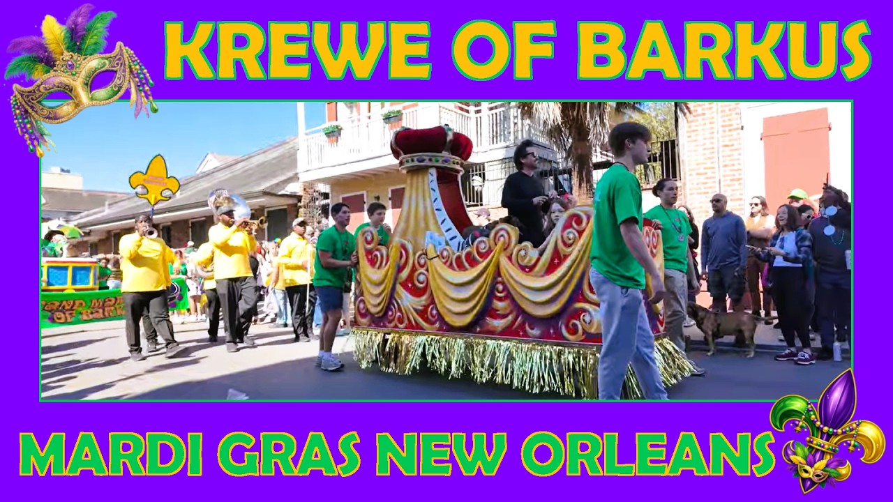 🐾 Krewe of Barkus, Mardi Gras 2026, New Orleans, Louisiana 🎭 Mystic Krewe of Barkus a with sound