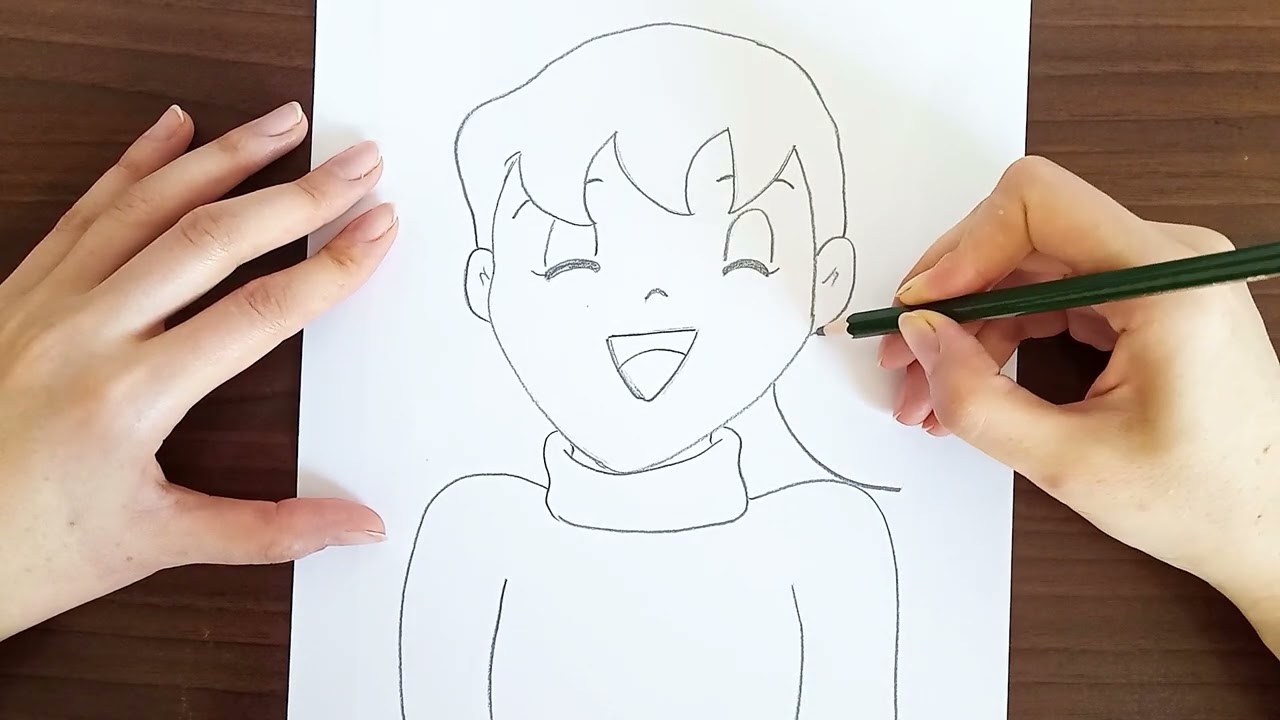 How to Draw Shizuka Easily ✏️ | Step by Step Doraemon Drawing for Beginners