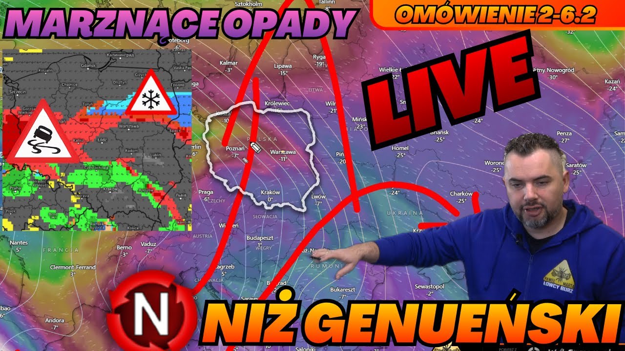 Arktyczne mrozy... Niż z południa. Znów marznące opady i oblodzenia? Omówienie