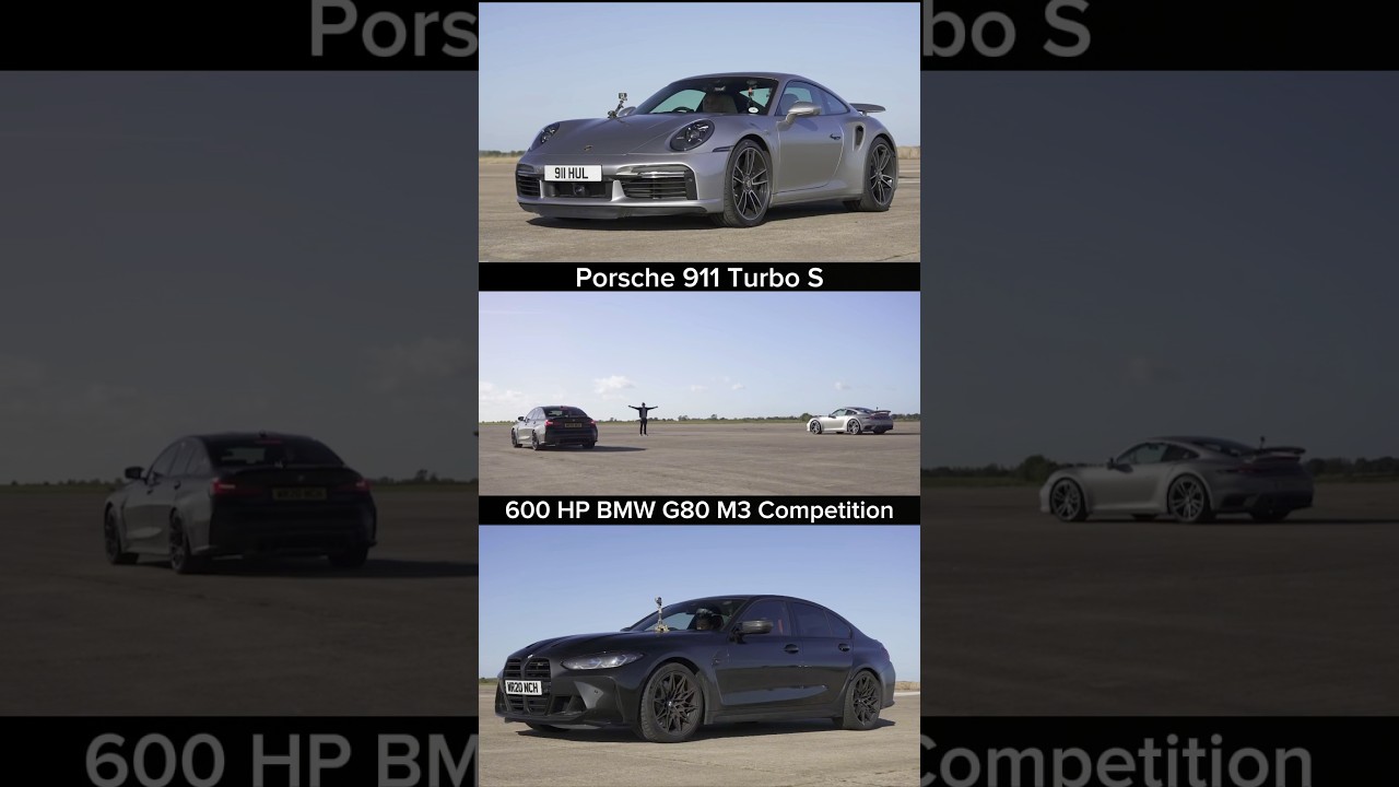 Porsche 911 Turbo S Vs 600 HP BMW G80 M3 Competition #porsche #911turbos #bmw #g80 #m3 #g80m3 #race￼