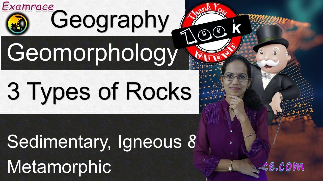 Rock Cycle and 3 Types of Rocks - Sedimentary, Igneous and Metamorphic