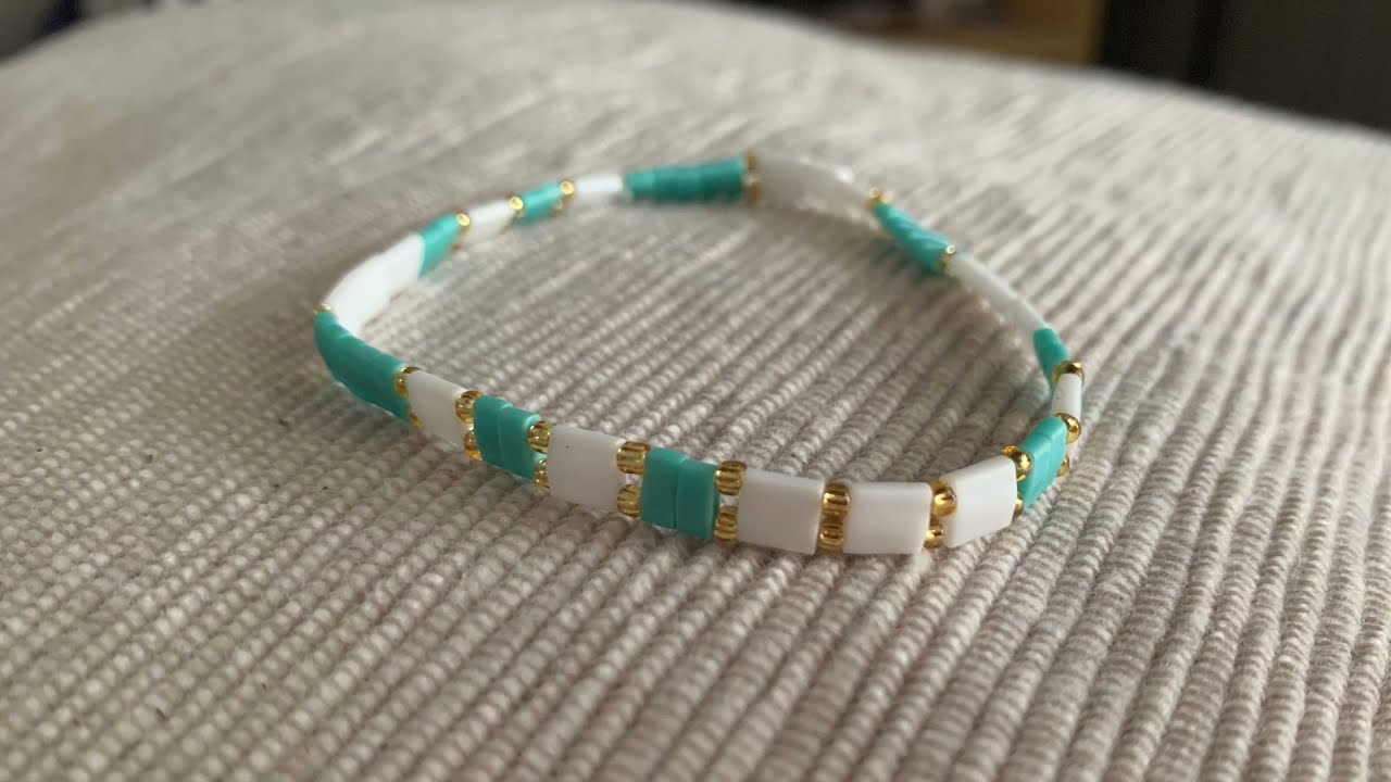Video Tutorial Bracelet Beads Tila Myuki simple and delicate DIY