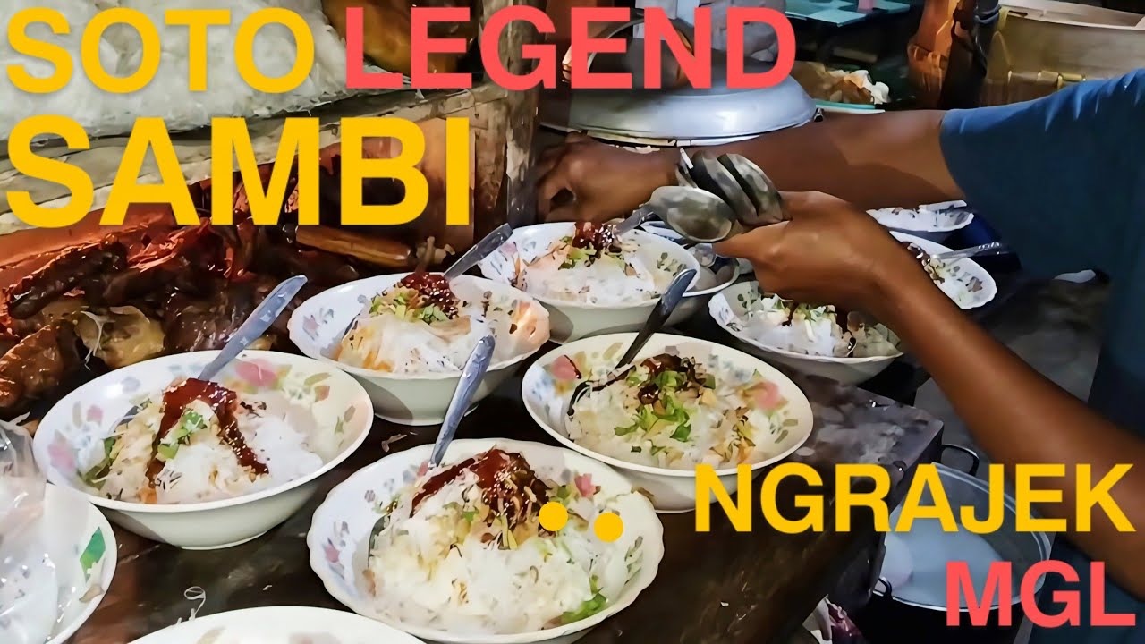 LEGEND‼️ MALAM2 SEHABIS SHOLAT TARAWIH, MENIKMATI SOTO PAK SAMBI-NGRAJEK-MGL 💕 #soto #malam #ngrajek