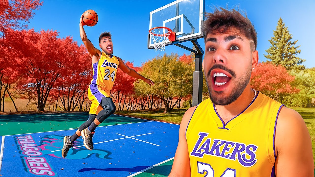 FIZ UMA QUADRA DE BASQUETE PROFISSIONAL EM CASA !