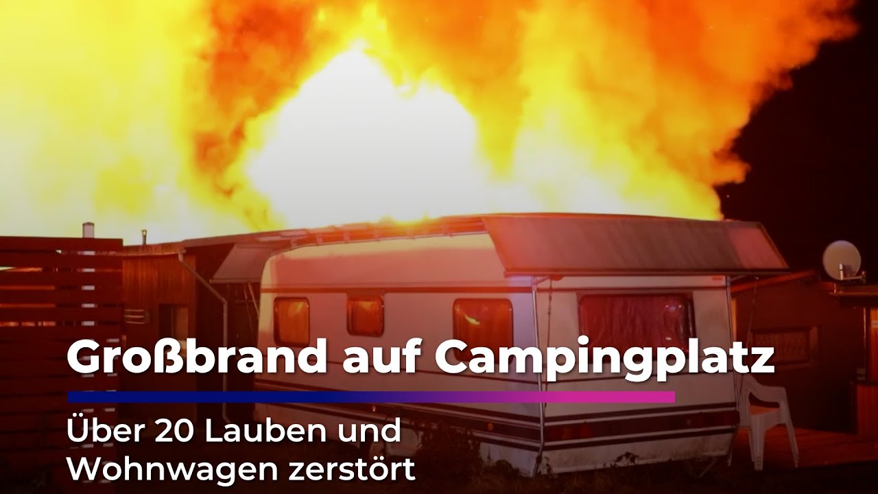 Gro&szlig;brand kurz vor Weihnachten: Flammen zerst&ouml;ren Lauben und Wohnwagen I Sachsen Fernsehen