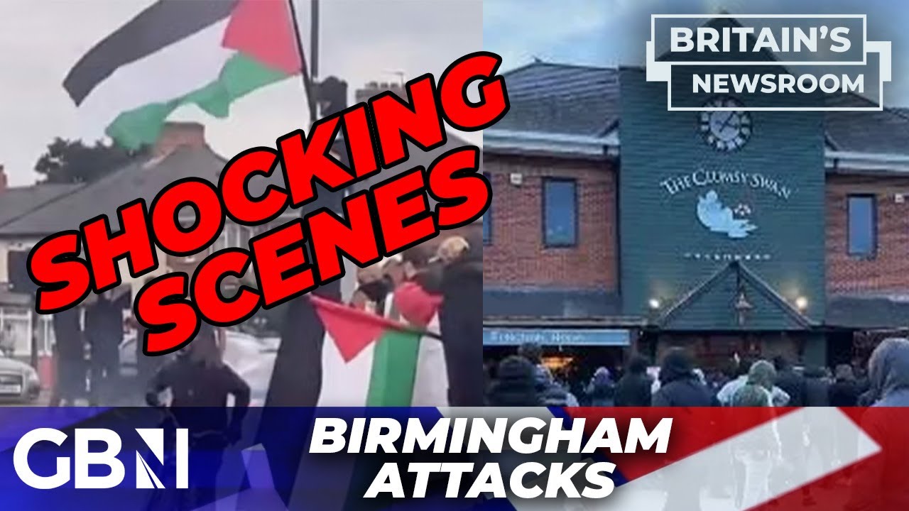 WATCH: Violent disorder in Birmingham sees pubgoer beaten in brutal attack by gang
