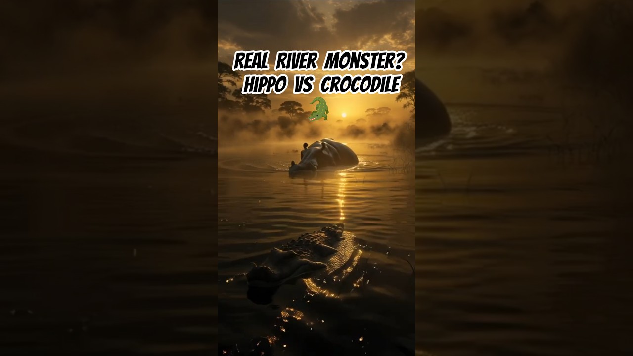 Crocodile 🐊 vs Hippo 🦛 | River Monster Fight 😱Who wins? 