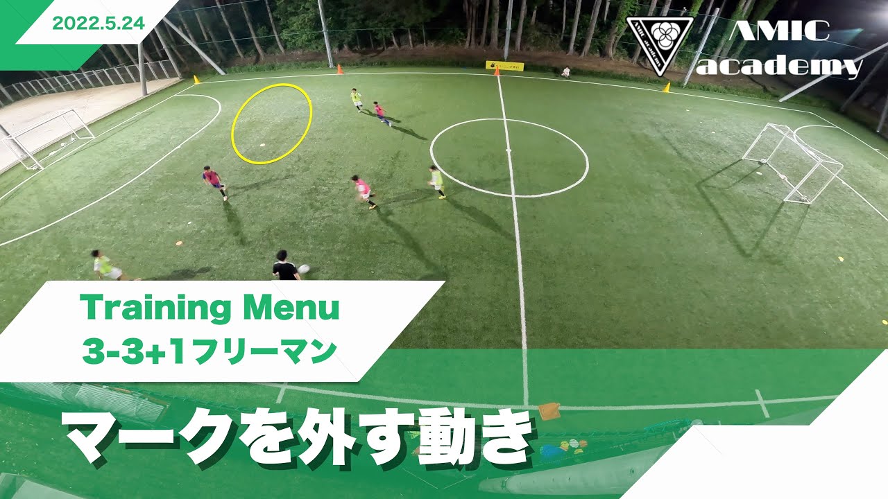 【鳥の目analyze】マークを外す動き｜３対３+１フリーマン（３ゾーン）