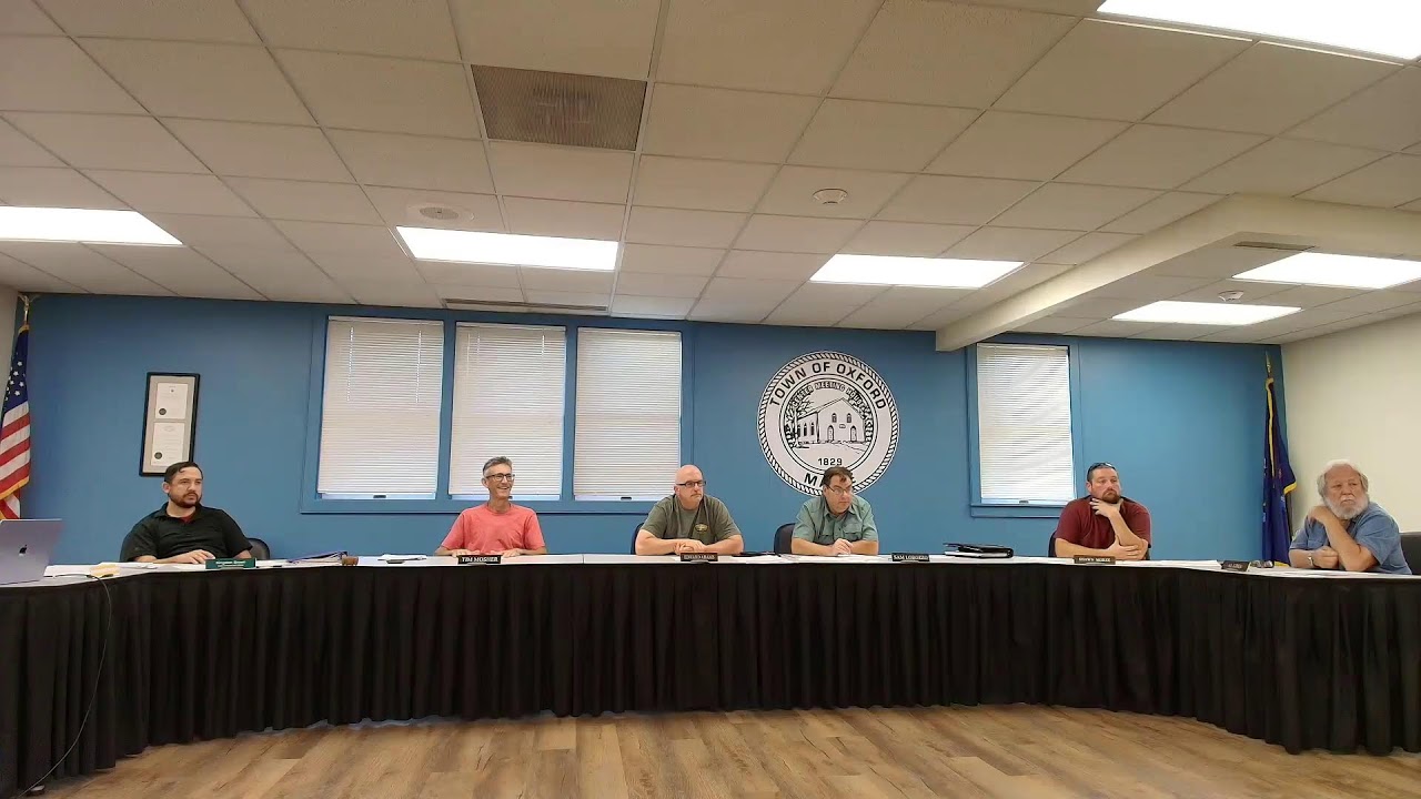 Town of Oxford Planning Board Meeting - Aug 28 2025
