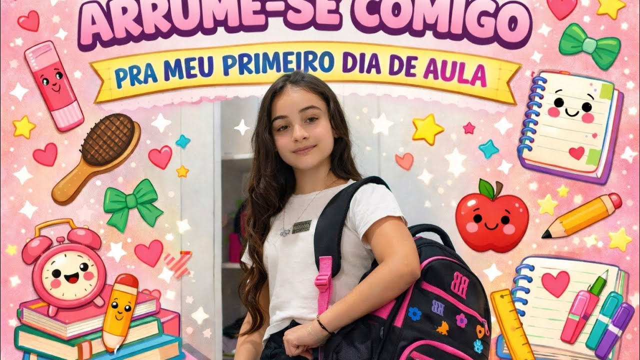 🌈 ARRUME-SE COMIGO PRO MEU 1°DIA DE AULA🎒✨️