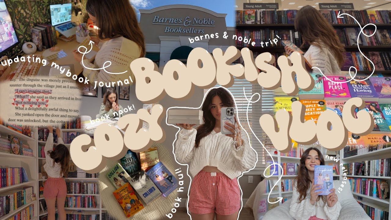 spend the day doing book stuff with me! 📚🎀🧸 barnes & noble trip, book haul, reading journal etc.
