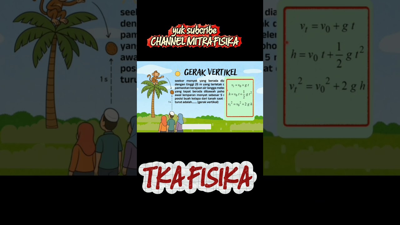 TES KEMAMPUAN AKADEMIK (TKA) FISIKA : GERAK VERTIKEL #fisikasma #tkafisika #gjbvideo #gva
